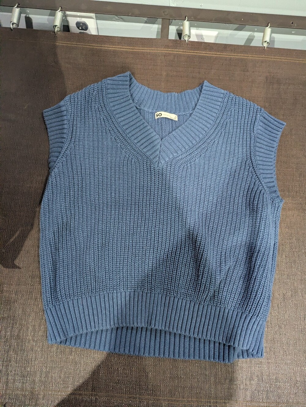 SO Blue V-Neck Knit Sweater Vest